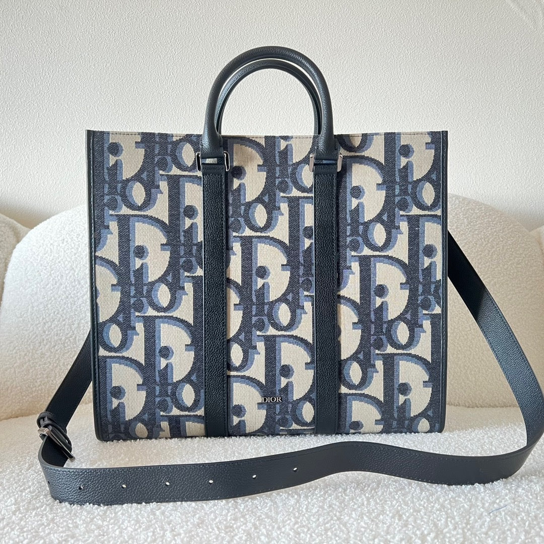 Black and Grey Tote Bag