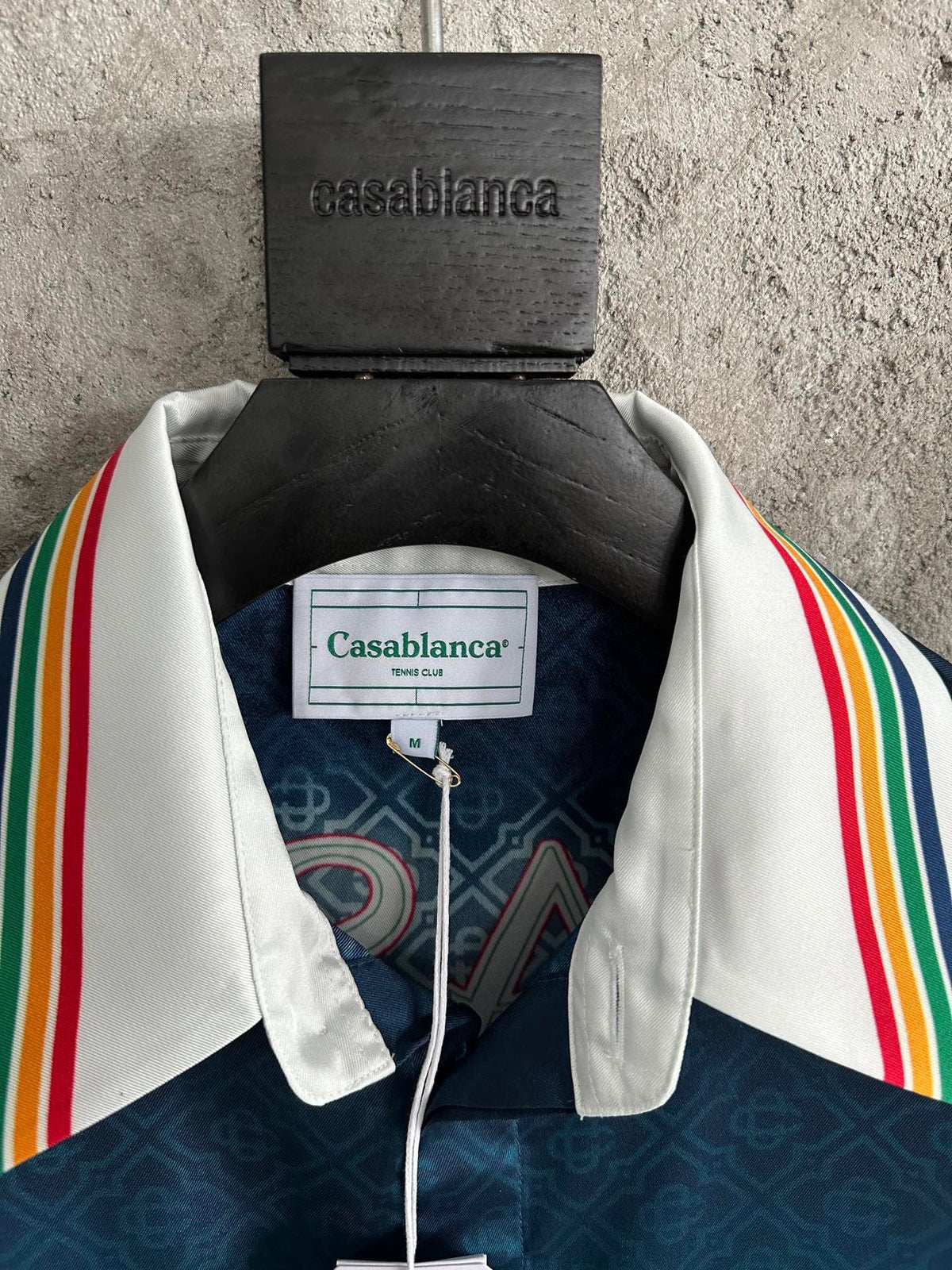 Teal Gradient Silk Shirt - Men's