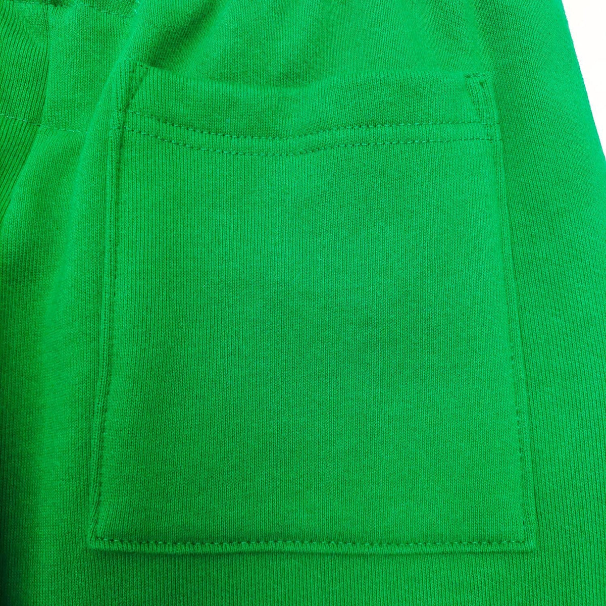 Green Cotton Graphic Joggers - Men's