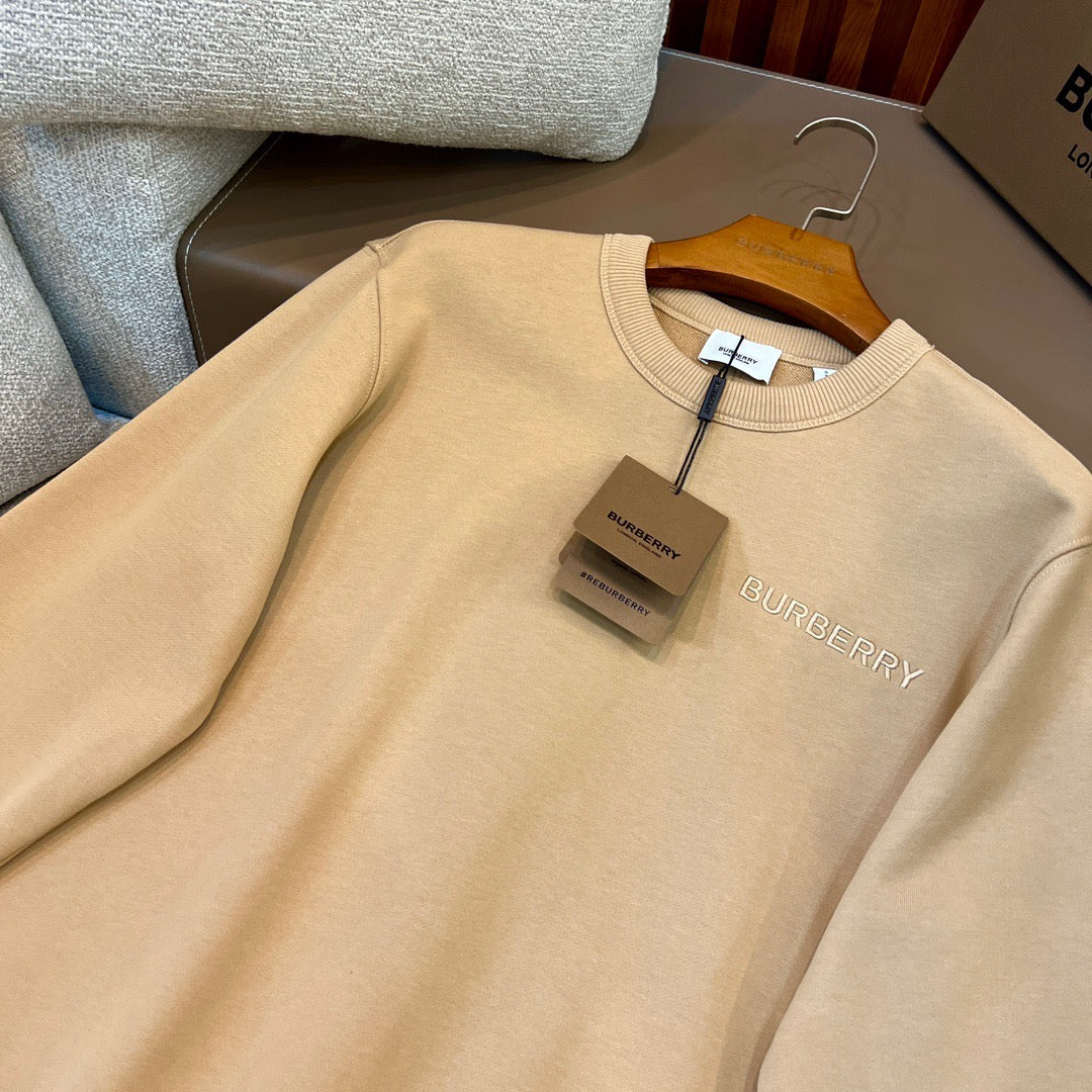 Navy Cotton Plain Crewneck - Men's