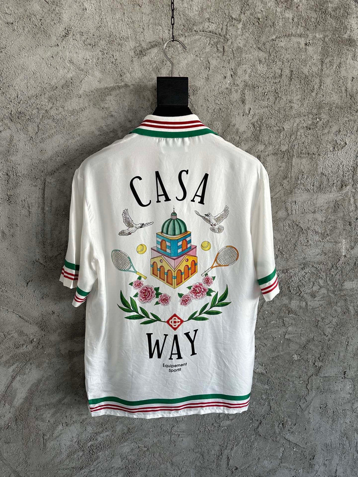 Crest Trim Silk Shirt - Men's