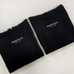 Black Cotton Logo Pullover - Men's