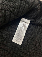 Navy Wool Cable Cardigan - Men's