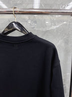 Navy Cotton Heart Logo Crewneck - Men's