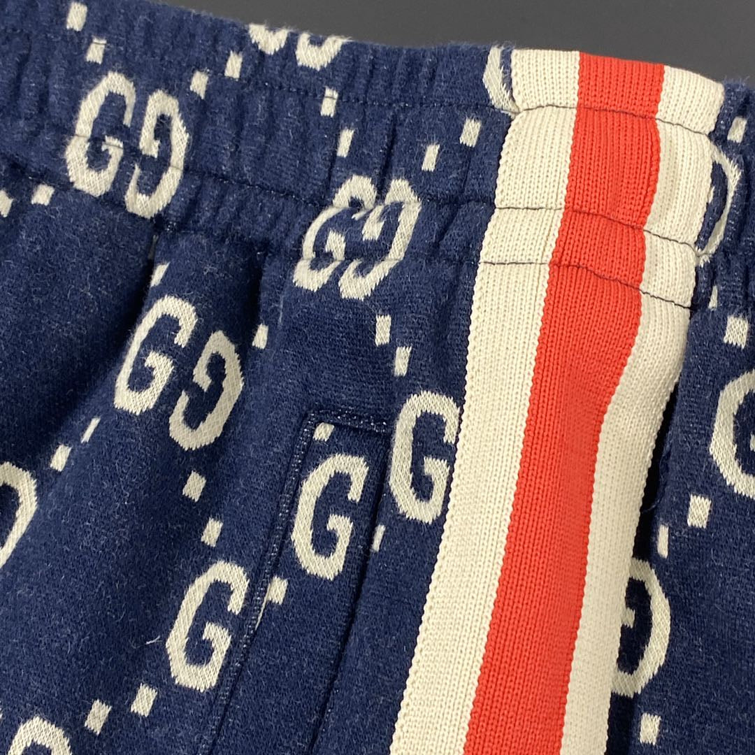 Navy Jersey Monogram Track - Men's