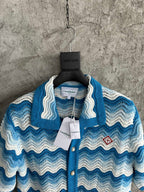 Yellow Knit Chevron Short-Sleeve - Men's