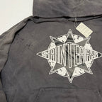 Black Cotton Washed Pullover - Men's