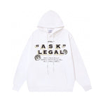 Black Cotton Slogan Pullover - Men's