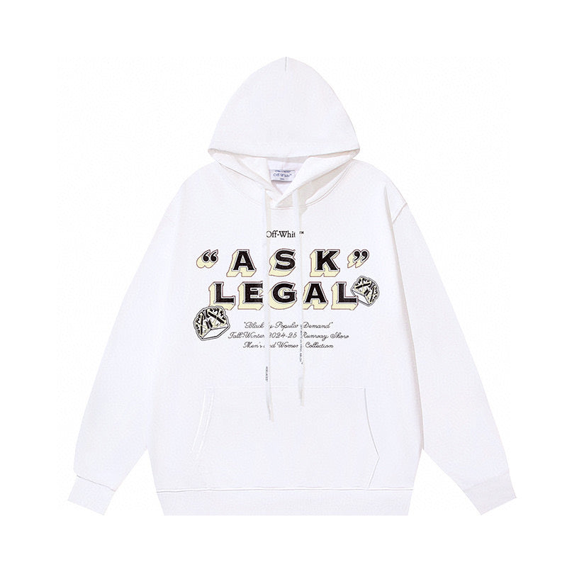 Black Cotton Slogan Pullover - Men's