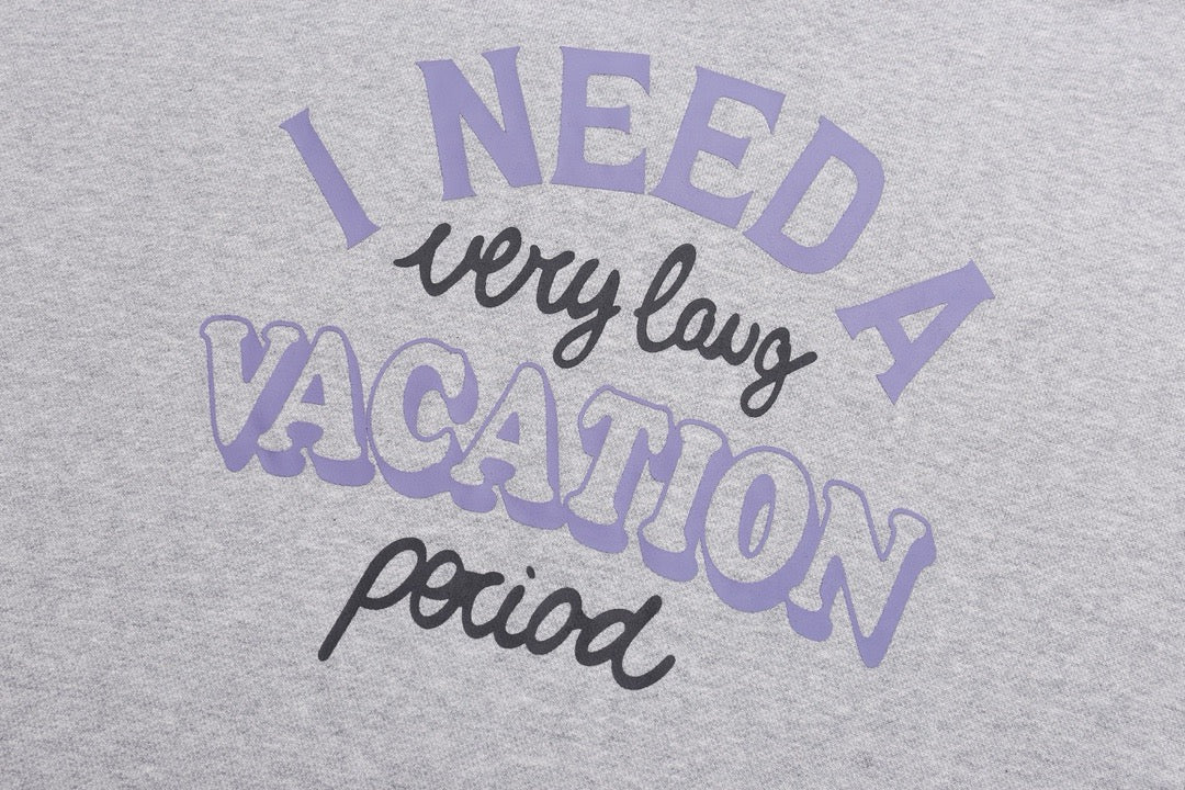 Grey Cotton Slogan Pullover - Men's