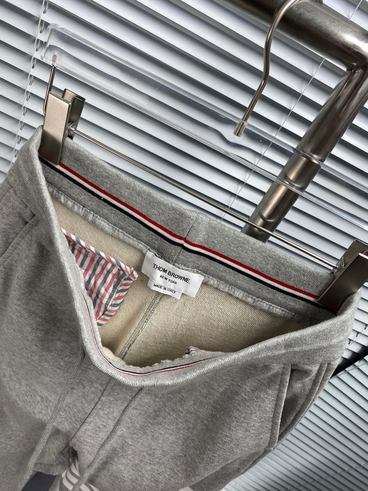 Navy Cotton Bar Stripe Joggers - Men's