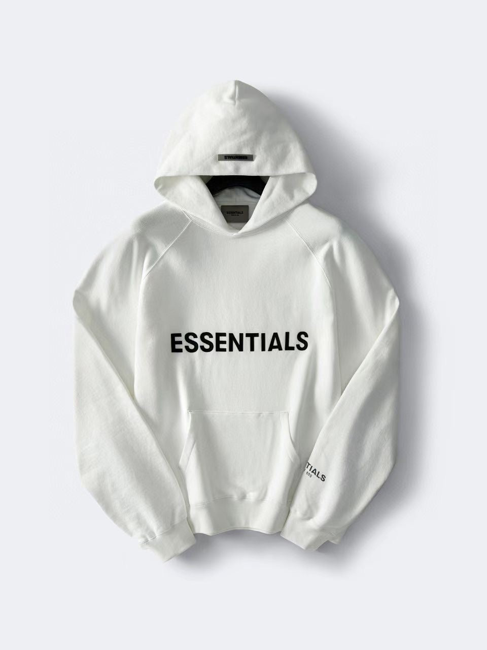 Grey Cotton Chest Logo Pullover - Men's