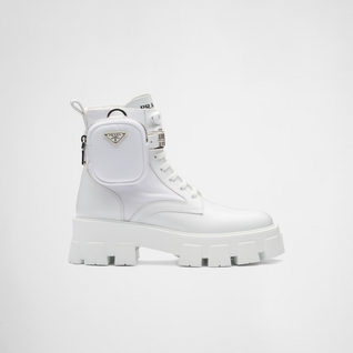 Monolith leather and Re-Nylon boots with pouch