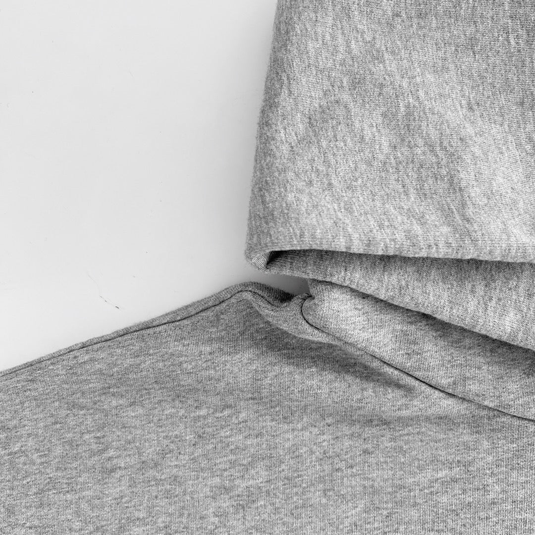 Grey Cotton Bold Text Pullover - Men's