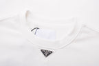 Black Cotton Triangle Logo Long-Sleeve - Men's
