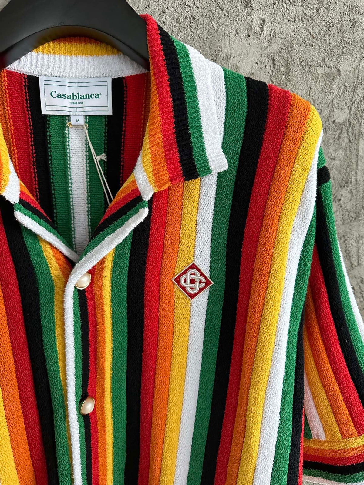 Rainbow Striped Silk Shirt - Men's