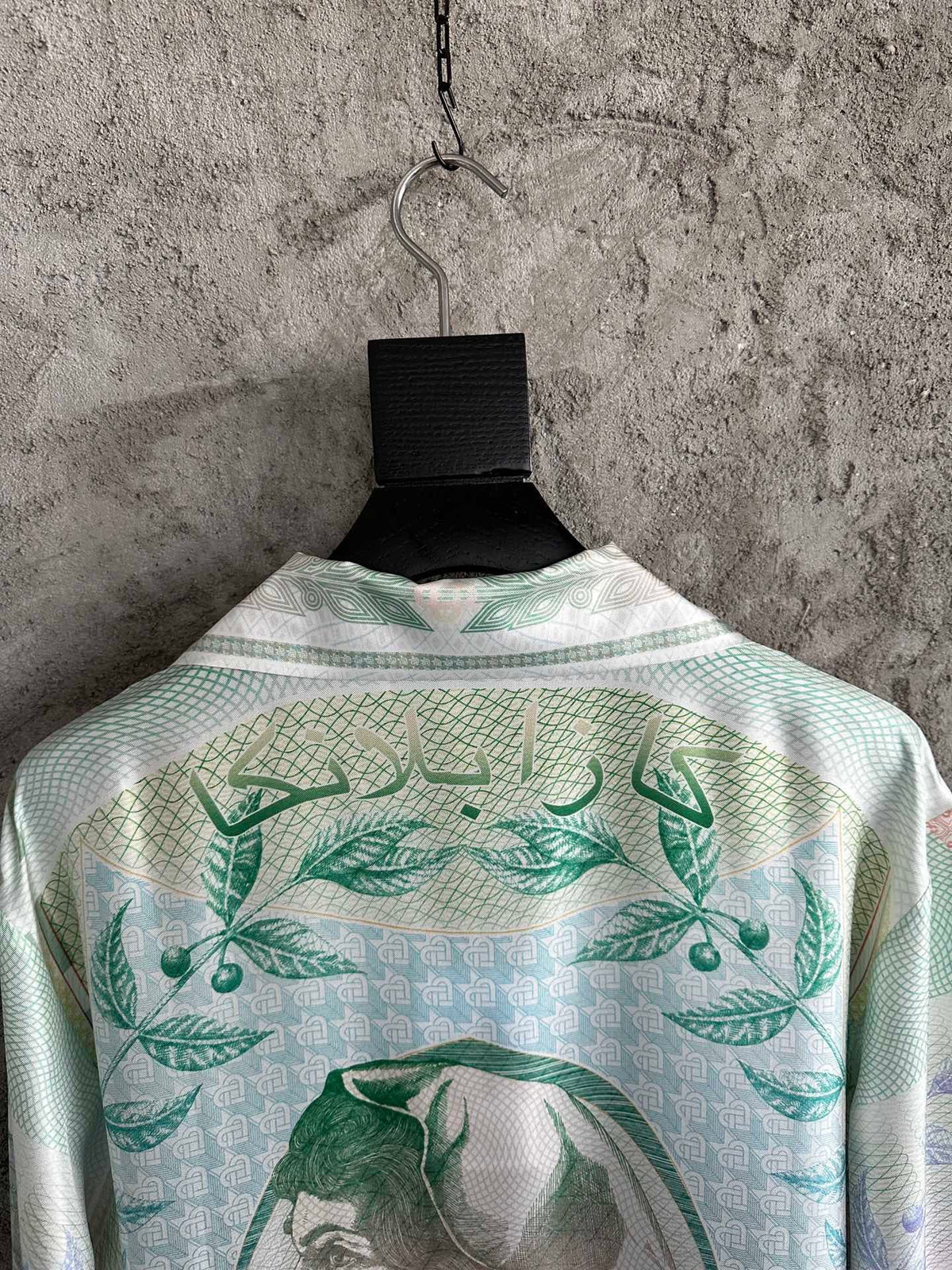 Muted Scenic Print Silk Shirt - Men's