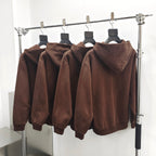 Brown Cotton Graphic Pullover - Men's