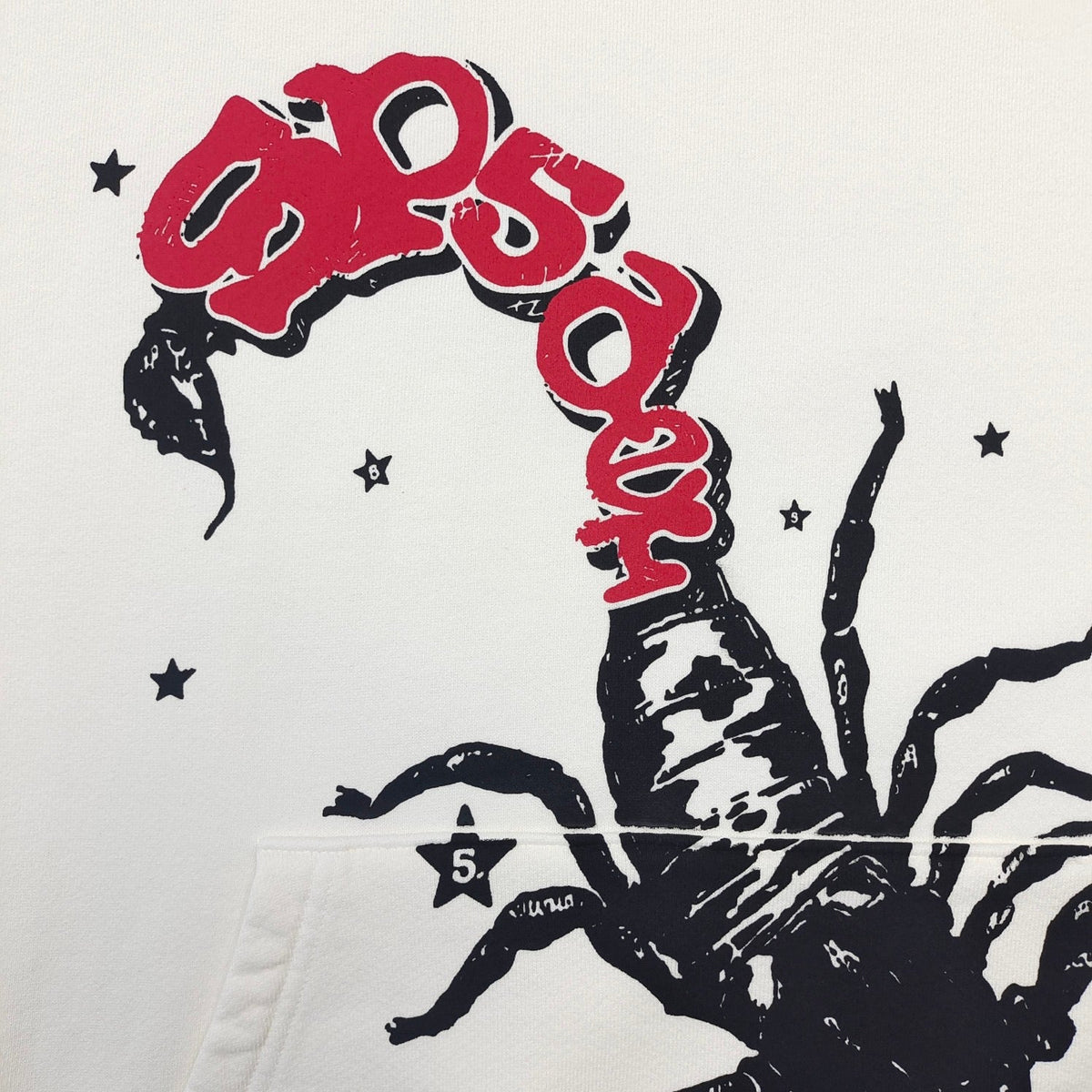 Cream Cotton Graphic Pullover - Men's