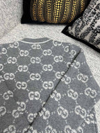 Black Jacquard Monogram Cardigan - Men's