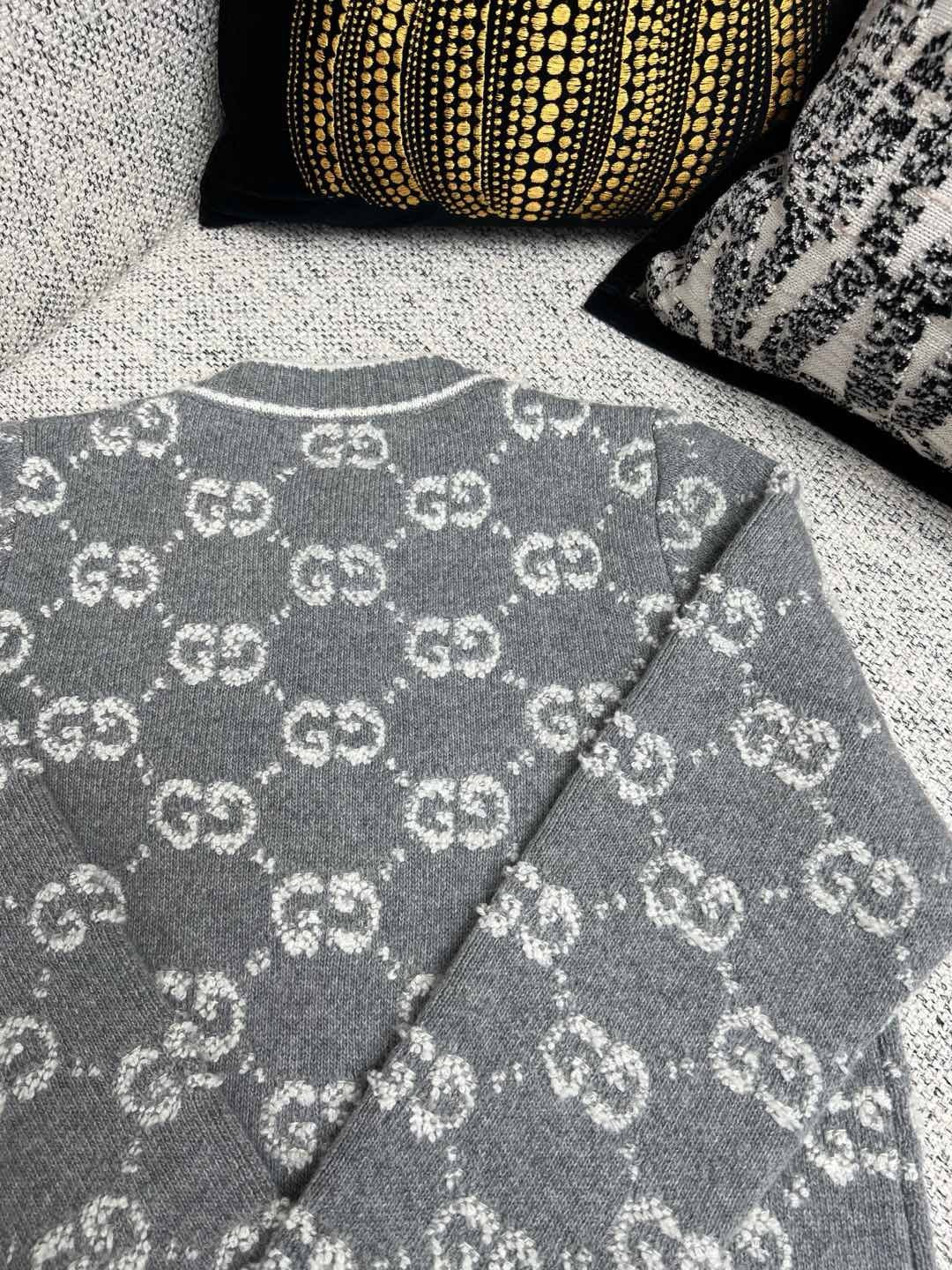 Black Jacquard Monogram Cardigan - Men's
