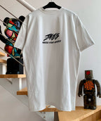 Navy Cotton Graphic Short-Sleeve - Men's