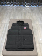 Black Nylon Arm Patch Gilet - Men's