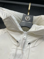 Black and White Puffer Jacket - Men's