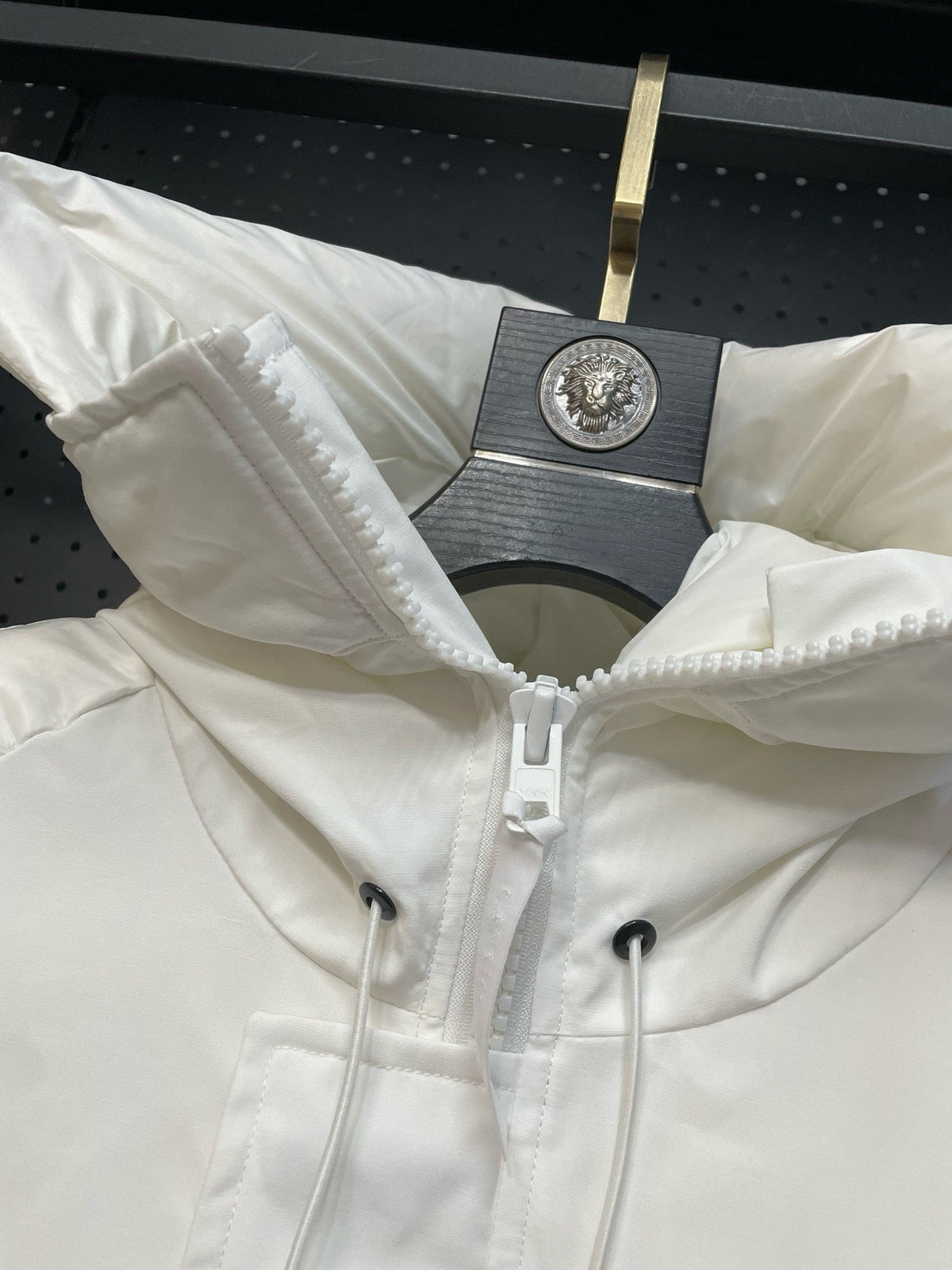 Black and White Puffer Jacket - Men's