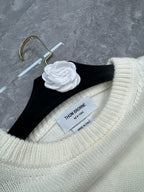 4-Bar Crewneck Navy Sweater - Men's