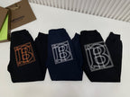 Navy Cotton Logo Joggers - Men's