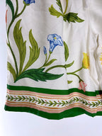 Botanical Print Silk Shorts - Men's