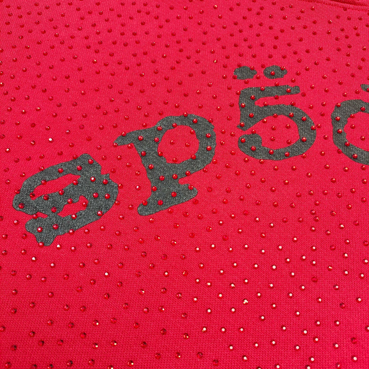 Red Cotton Graphic Pullover - Men's