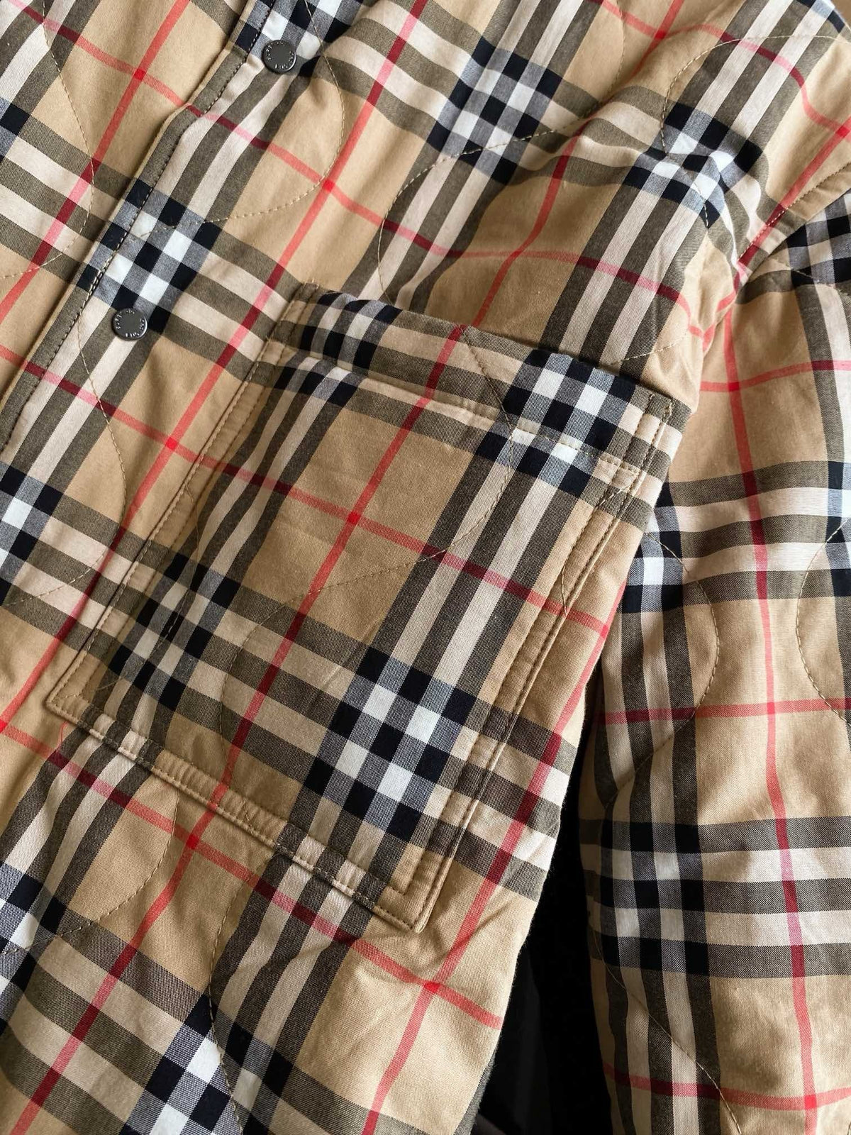 Check Overshirt Beige Shirt - Men's