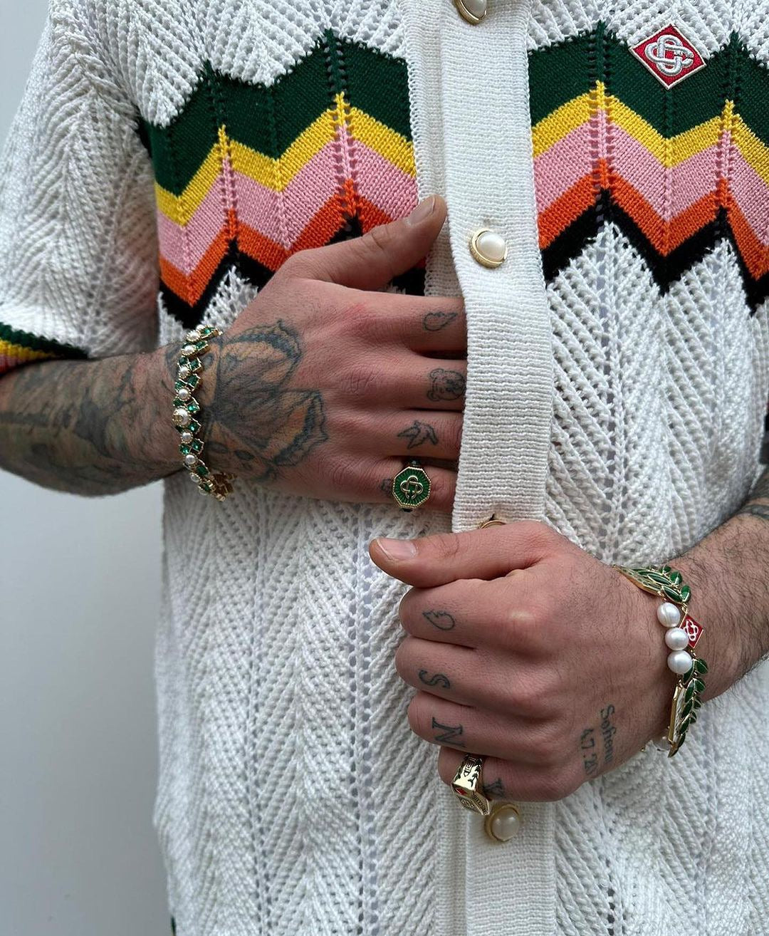 Chevron Knit Shirt - Men's