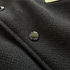 Black Wool Cream Sleeve Varsity - Men's
