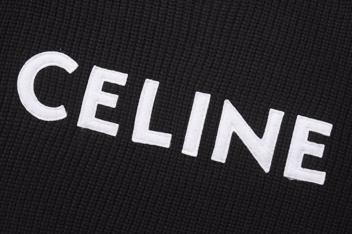 Black Cotton Bold Text Long-Sleeve - Men's