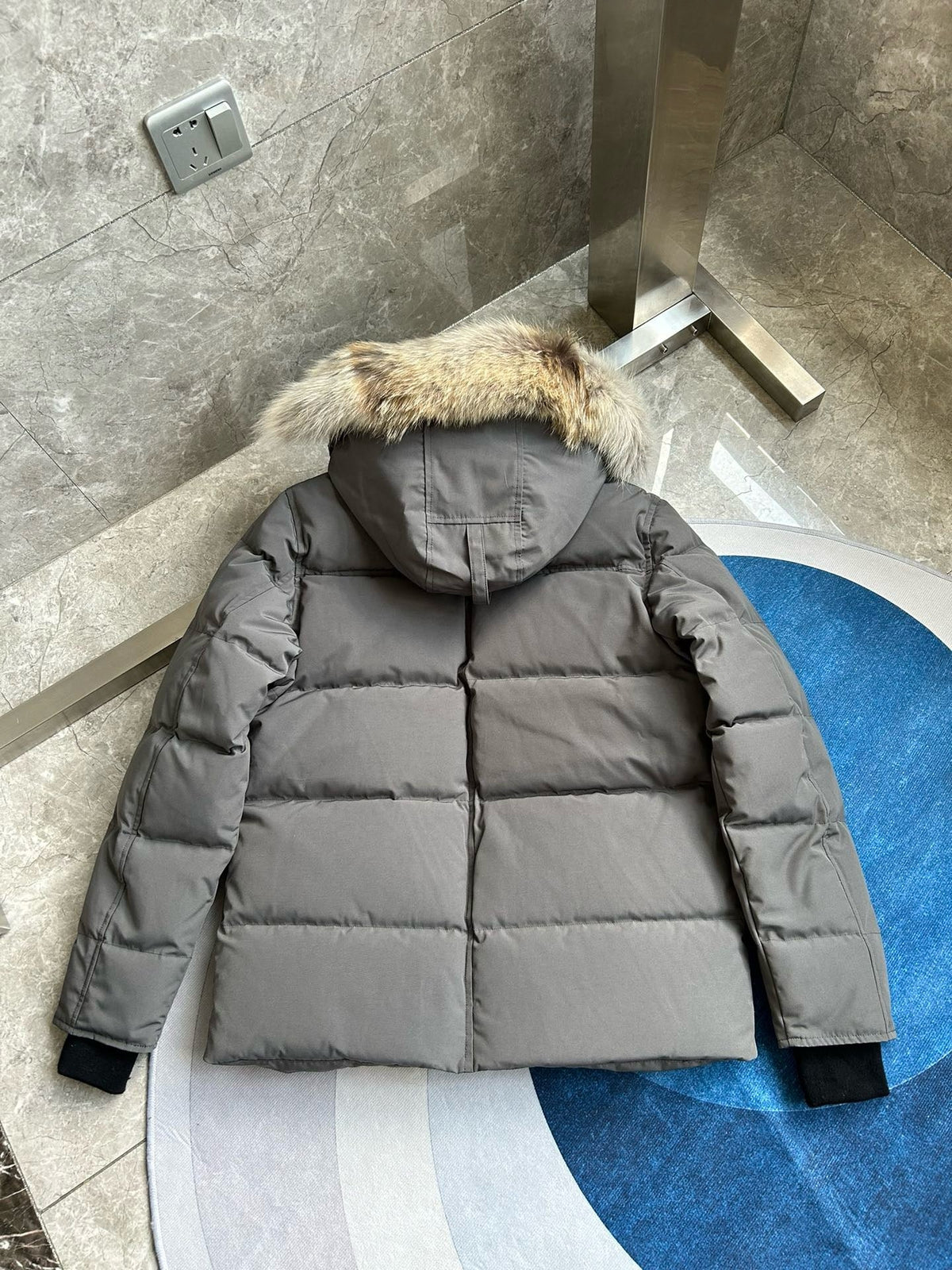 Black and White Parka - Men's