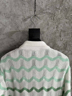 Green Wave Knit Shirt - Men's