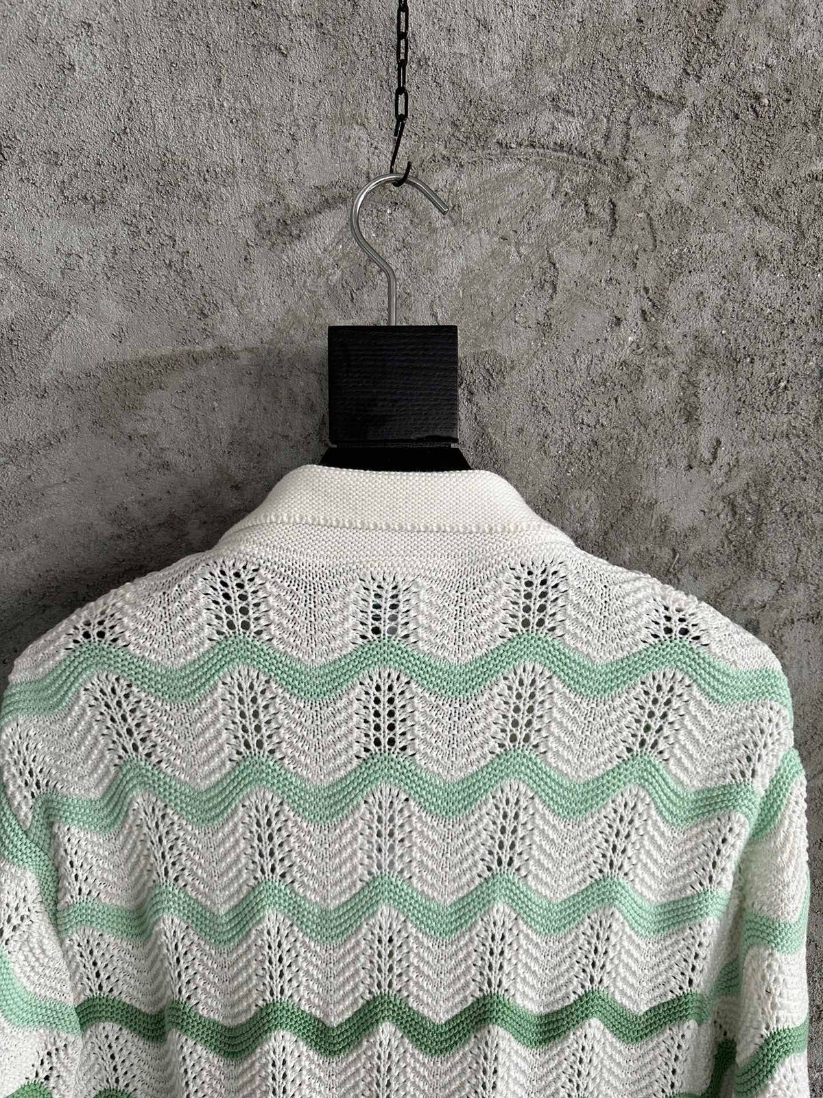 Green Wave Knit Shirt - Men's