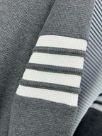 4-Bar Crewneck Grey Loopback - Men's