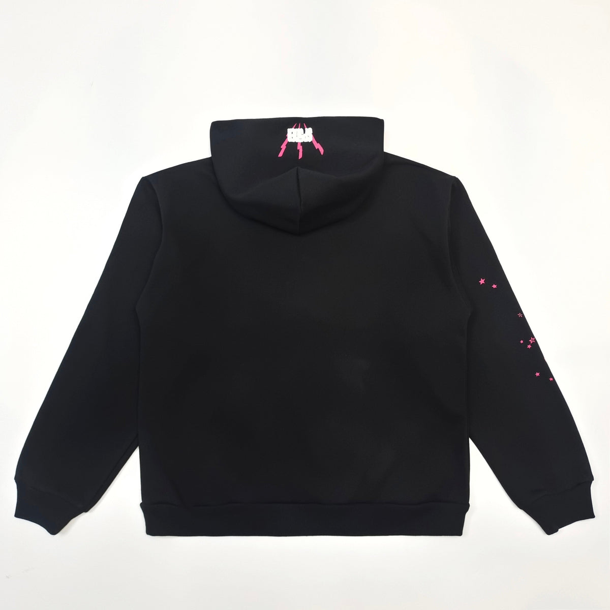Black Cotton Print Pullover - Men's