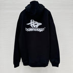 Black Cotton Logo Pullover - Men's