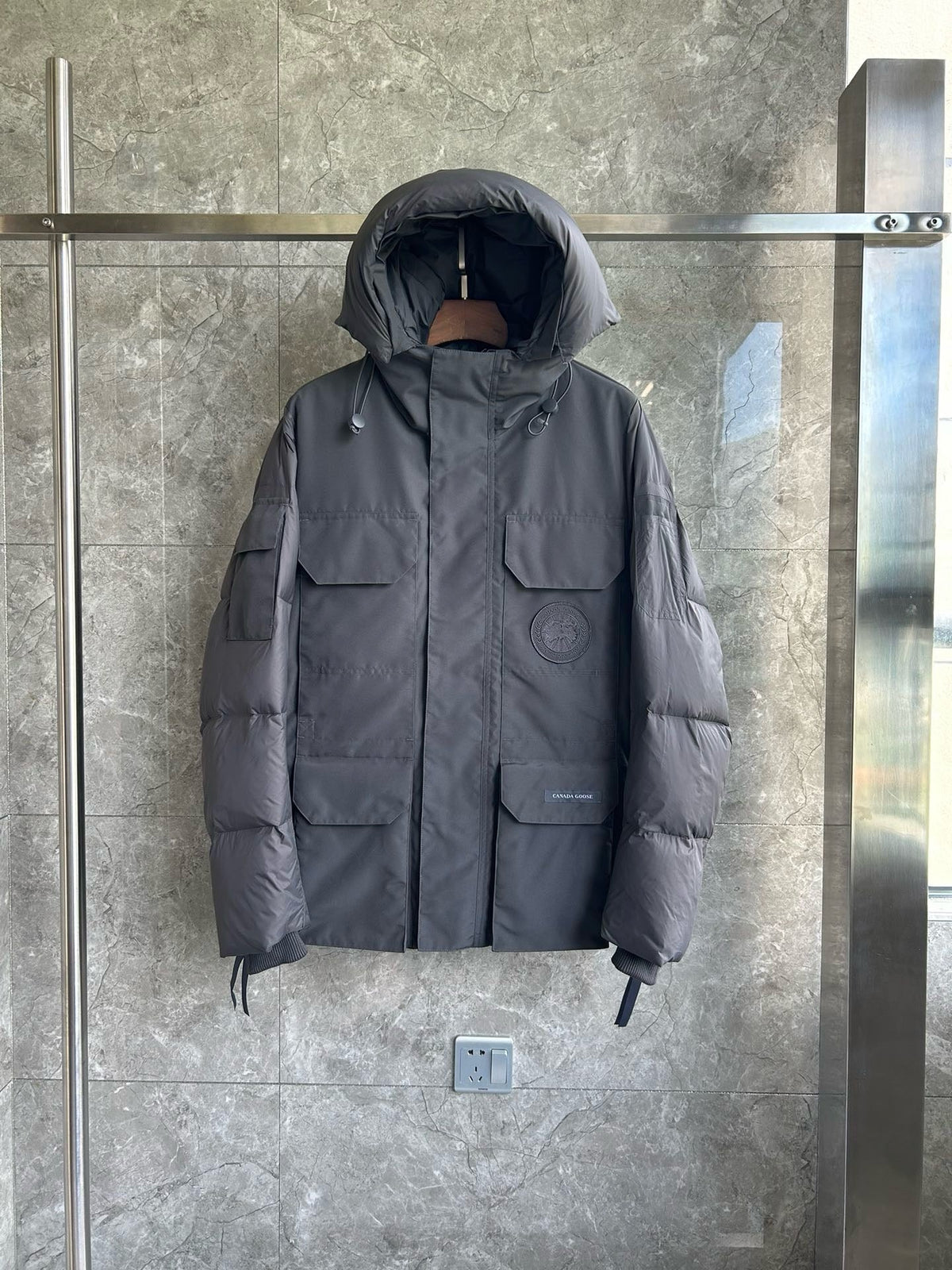 Black and White Parka - Men's