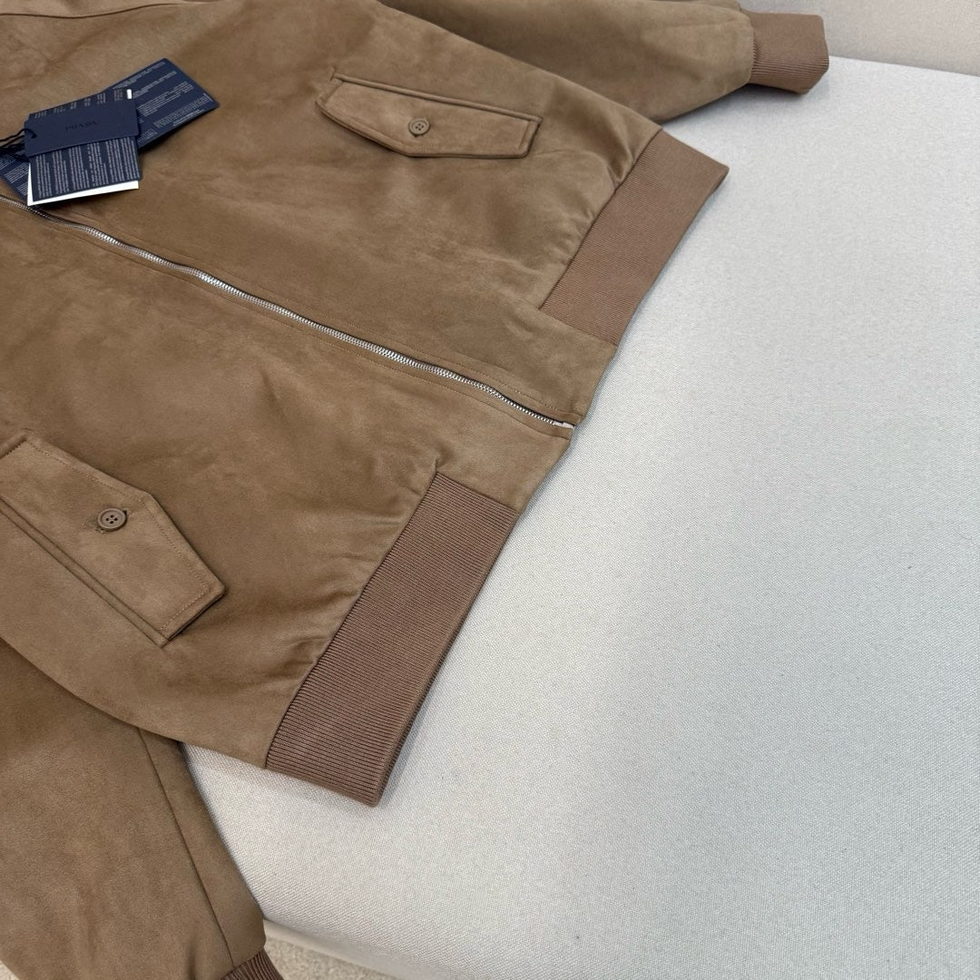 Navy Nylon Plain Bomber - Men's