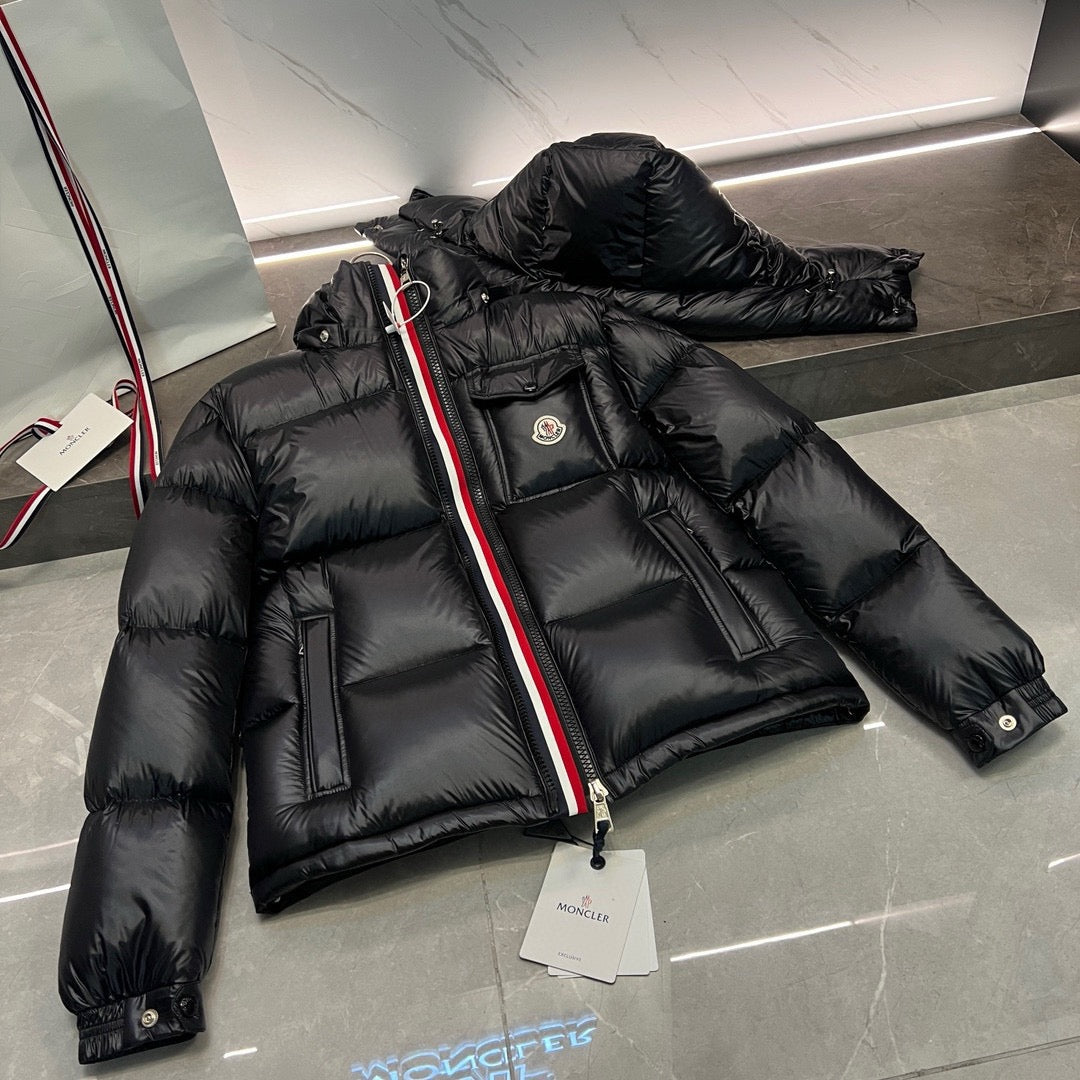 Black Puffer Jacket - Men's