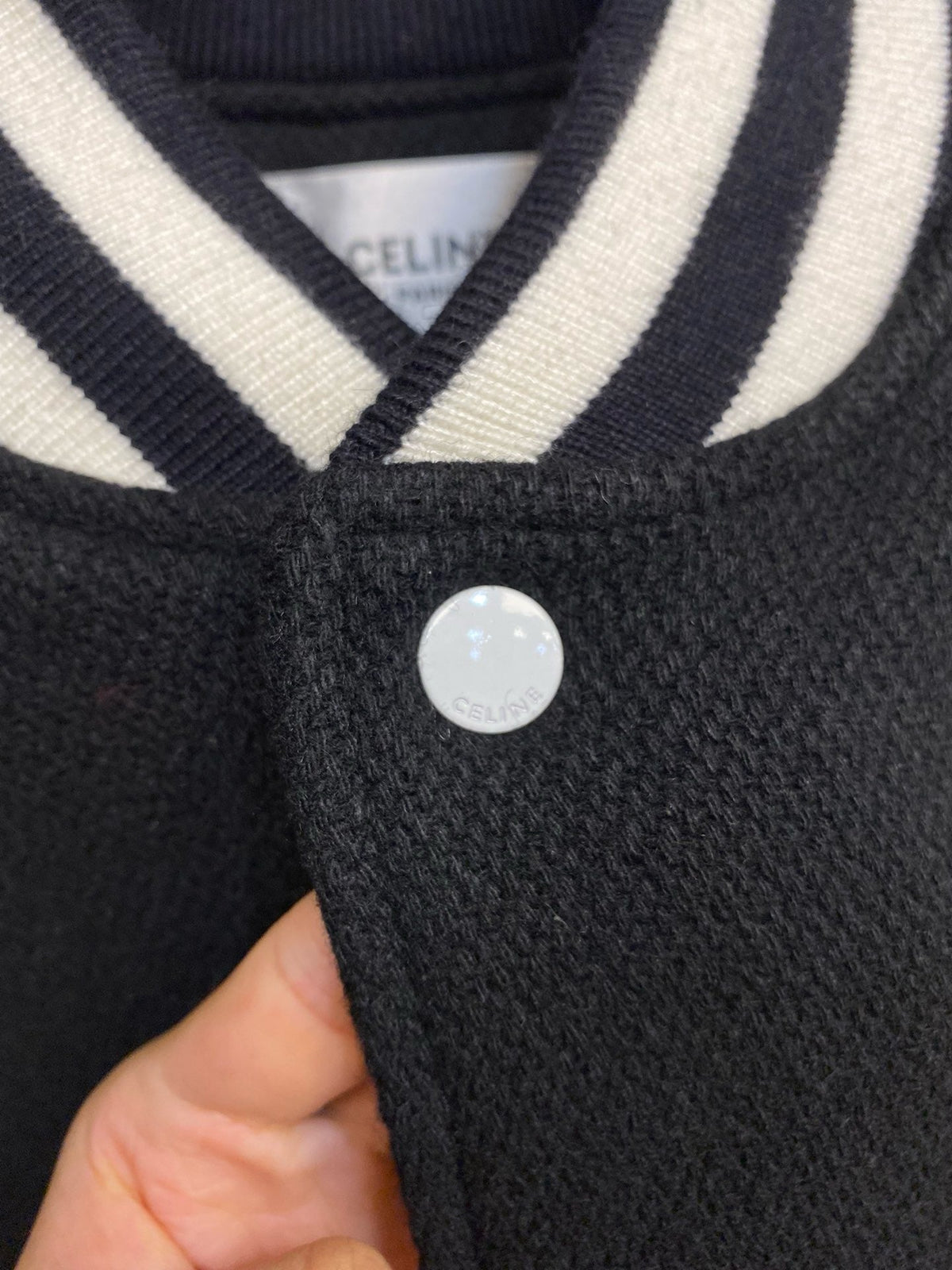 Black Wool Letter Varsity - Men's