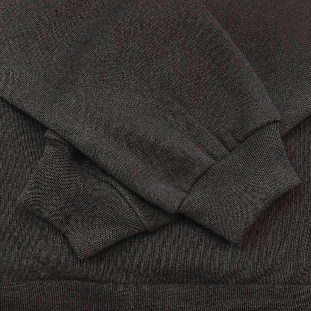 Black Cotton Slogan Pullover - Men's