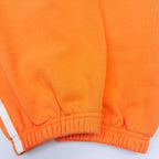 Orange Cotton Text Print Joggers - Men's