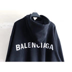 Black Cotton Bold Text Pullover - Men's